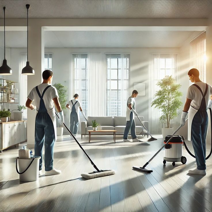 Professionelles Reinigungsteam